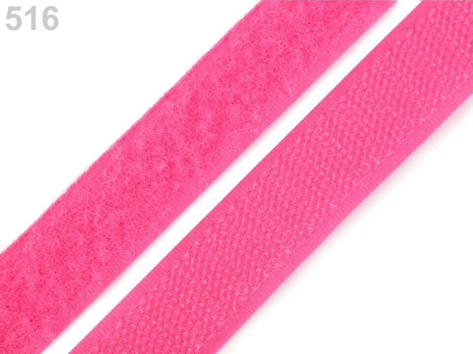 Klettband zum Nähen rosa 08 20mm breit Flausch & Haken 4 Meter